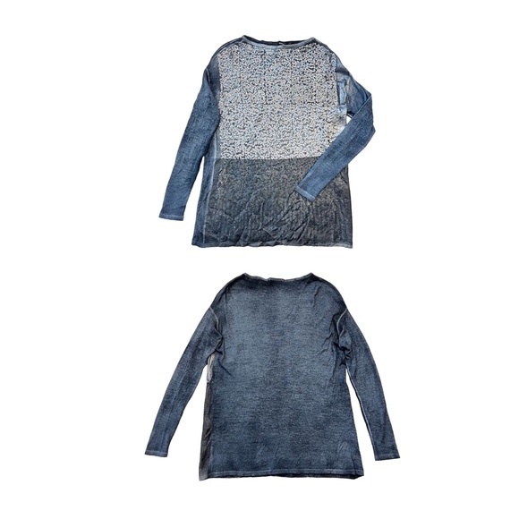 Avant Toi Loose fit sequined distressed pullover sweater coated, cashmere/silk - Picture 2 of 9